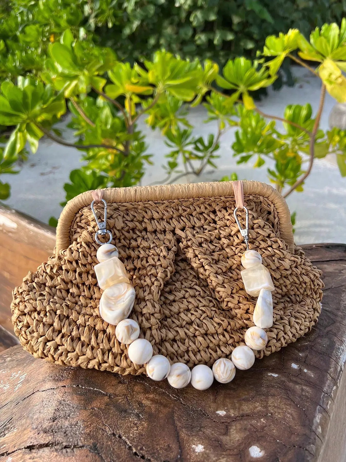 Women's Elegant Straw Bag, Fashionable Straw Crossbody Bag with Chain Strap, Casual Versatile Shoulder Bag for Daily Used, Crossbody Shoulder Purse