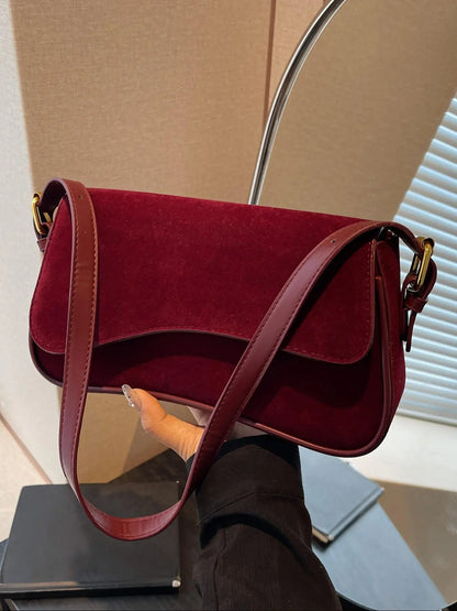 Women's Elegant Solid Color Flap Shoulder Clutch, Fashionable PU Leather Baguette Bag for Daily Life, Casual Trendy Versatile Convertible Shoulder Bag for Women & Girls, Fashion Purses, Crossbody Clutch Purse