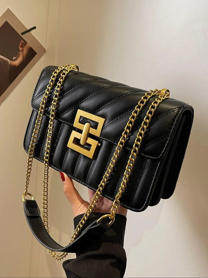 Women's Fashion Chain Strap Crossbody Bag, Casual Versatile Shoulder Bag for Daily Travel Work Commute, Trendy All-match Commuter Bag, Girl Fashionable Shopping Bag, Adjustable Crossbody Shoulder, Casual Crossbody Bags, Stylish Crossbody