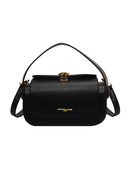 Women's Elegant Solid Color Handbag, Fashionable Retro Shoulder Bag for Daily Used, Casual Trendy Versatile High-quality Daily Commuting Bag, Casual Commuter Bag, Classic Shoulder Bag