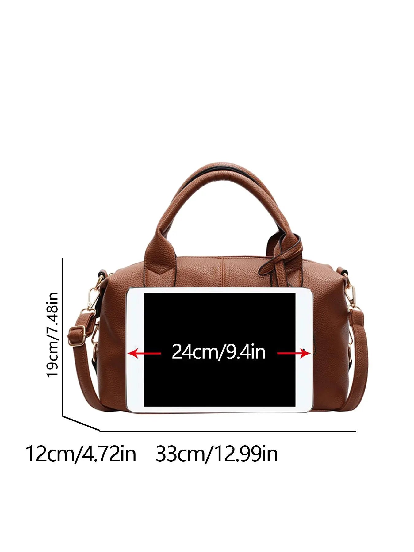 Women's Retro Textured Domed Crossbody Bag, Soft PU Leather Casual Shoulder Tote, Versatile Commuter Handbag for Daily Use and and Various Occasions, Simple Solid Color Pillow Bag, Handbag Shoulder Purse, Chic Crossbody Bag