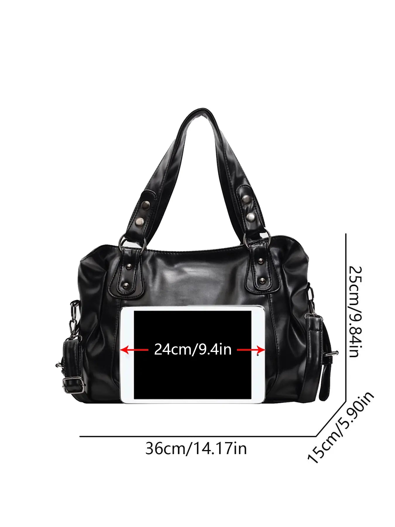 Women's Elegant Solid Color Shoulder Bag, Fashionable Large Capacity Crossbody Bag for Work & Daily Used, Casual Trendy Versatile High-quality Daily Commuting Bag, Fashionable Unique Bags