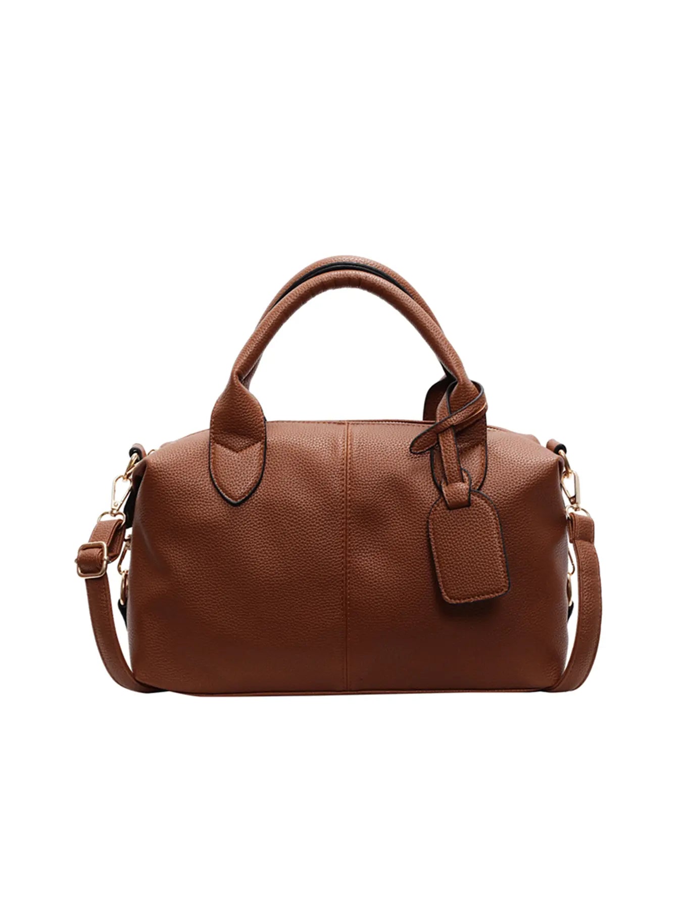 Women's Retro Textured Domed Crossbody Bag, Soft PU Leather Casual Shoulder Tote, Versatile Commuter Handbag for Daily Use and and Various Occasions, Simple Solid Color Pillow Bag, Handbag Shoulder Purse, Chic Crossbody Bag
