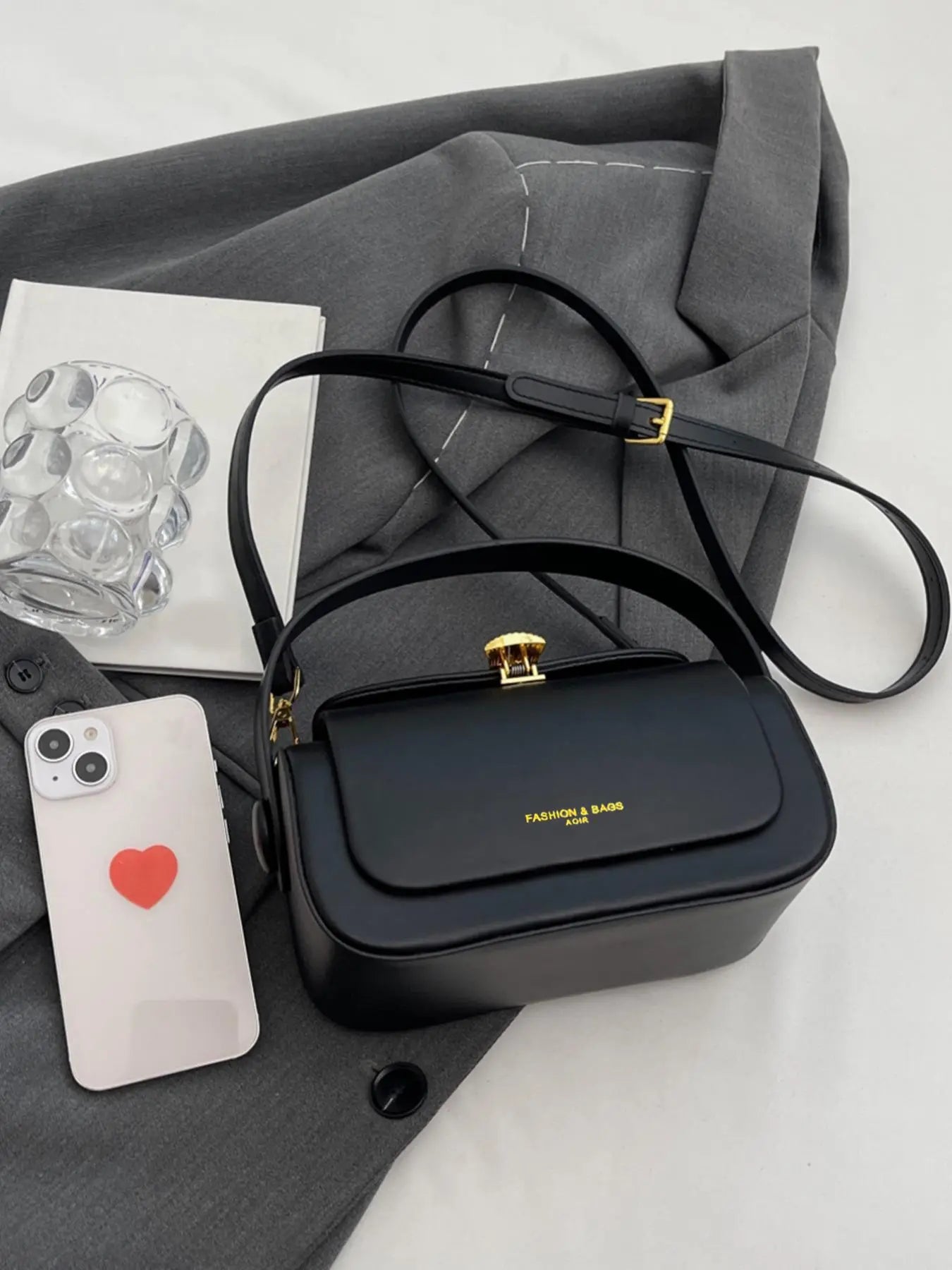 Women's Elegant Solid Color Handbag, Fashionable Retro Shoulder Bag for Daily Used, Casual Trendy Versatile High-quality Daily Commuting Bag, Casual Commuter Bag, Classic Shoulder Bag