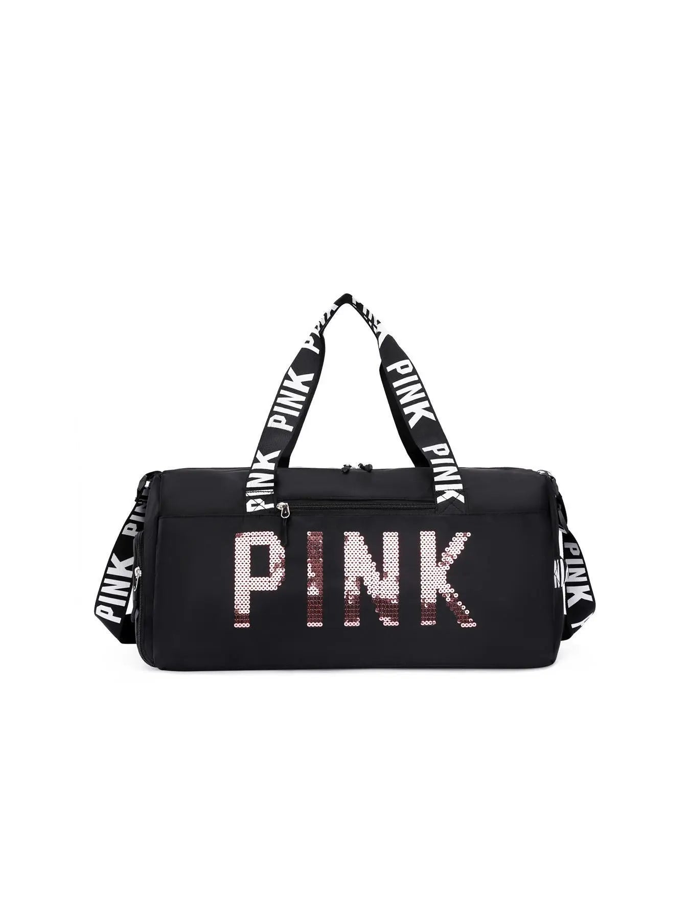 Fitness Bag with Shoe Compartment, Stylish Letter-Print Large-Capacity Lightweight Crossbody Gym Bag, Multifunctional Shoulder Bag