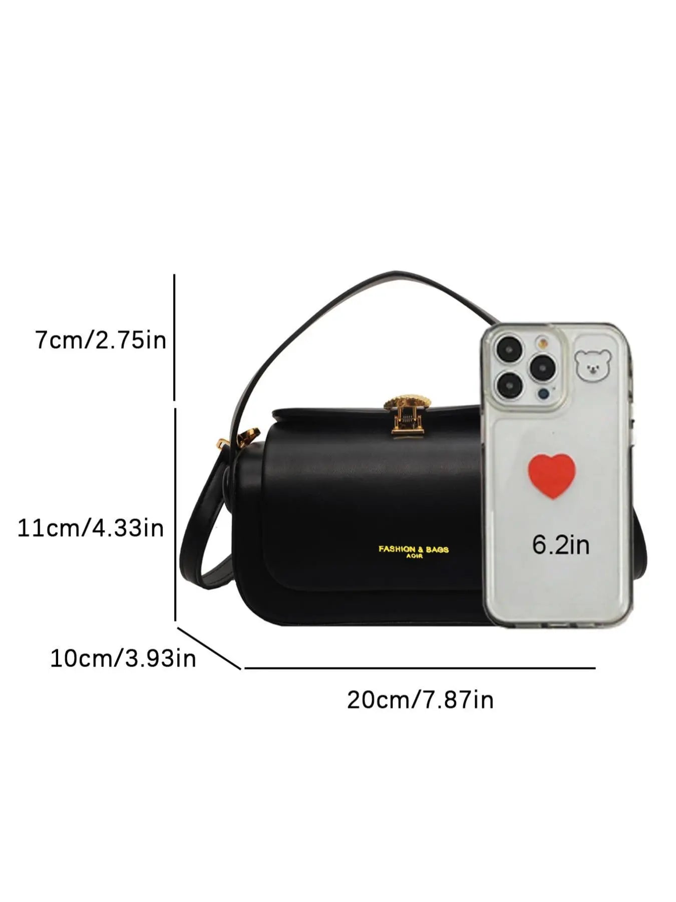 Women's Elegant Solid Color Handbag, Fashionable Retro Shoulder Bag for Daily Used, Casual Trendy Versatile High-quality Daily Commuting Bag, Casual Commuter Bag, Classic Shoulder Bag