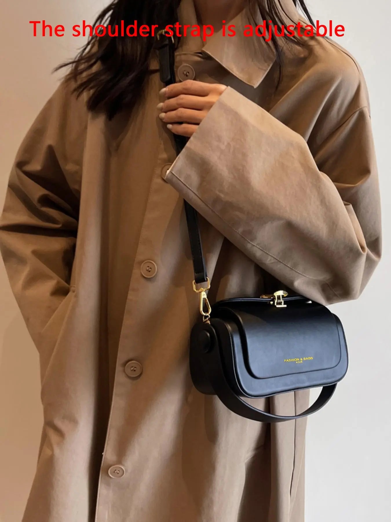 Women's Elegant Solid Color Handbag, Fashionable Retro Shoulder Bag for Daily Used, Casual Trendy Versatile High-quality Daily Commuting Bag, Casual Commuter Bag, Classic Shoulder Bag