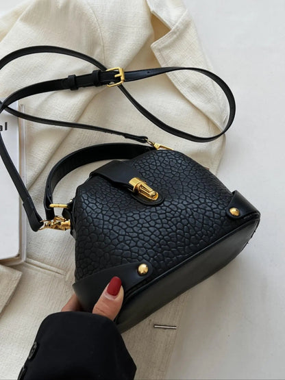 Women's Elegant Colorblock Handbag, Fashionable PU Leather Crossbody Shoulder Bag, Casual Trendy Versatile High-end Commuting Bag